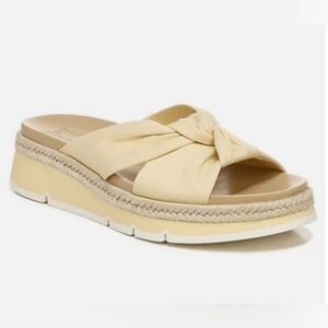 Naturalizer Dayana Casual Ecru Knot‎ Detail Slide Platform Sandals Sz 8